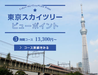 東京スカイツリービューポイント ３時間コース、13,300円～